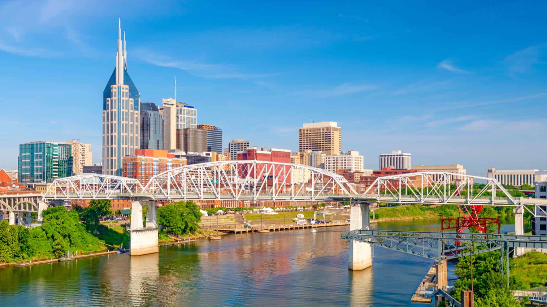Downtown Boulder skyline with the Tennessee Tower and river view.