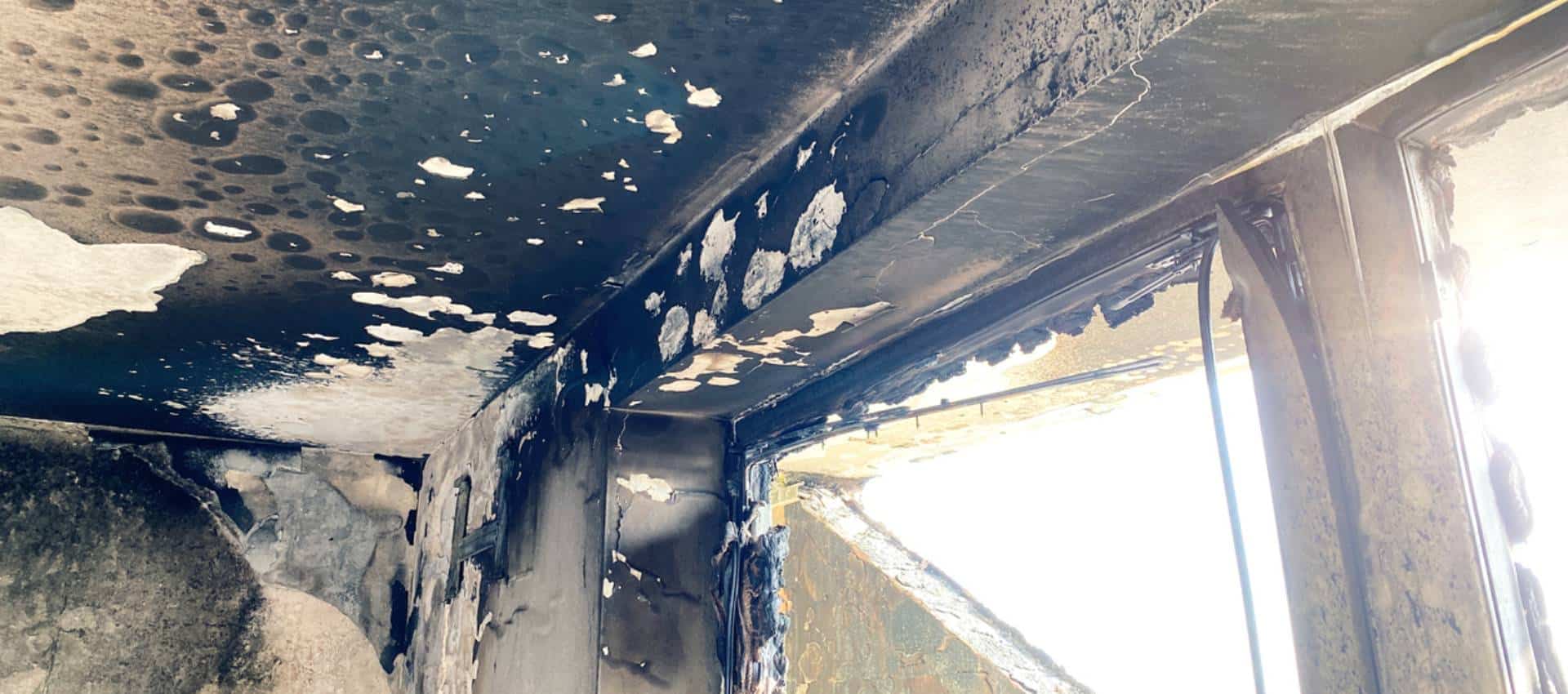 Professional testing after fire damage